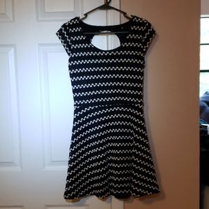 Black and white print dress